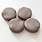 Galet plat r&eacute;sine rond 27 x 8 mm effet cuir Gris Fonc&eacute;