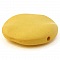 Galet plat r&eacute;sine rond 27 x 8 mm effet cuir Jaune