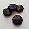 Galet plat r&eacute;sine rond 27 x 8 mm effet cuir Noir