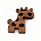 Girafe Fourrure Brun 26x34mm x 1