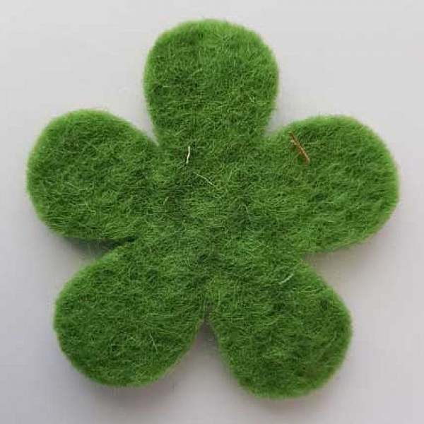 Jolie petite fleur en Laine Bouillie 75 mm N&deg;03