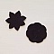 Jolie petite fleur en Feutrine 36 mm N&deg;13-04 x 2 pi&egrave;ces