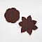 Jolie petite fleur en Feutrine 50 mm et 60 mm N&deg;21-03 x 2 pi&egrave;ces