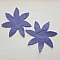 Jolie petite fleur en Feutrine 80 mm N&deg;02-01 x 2 pi&egrave;ces
