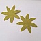 Jolie petite fleur en Feutrine 80 mm N&deg;03-01 x 2 pi&egrave;ces