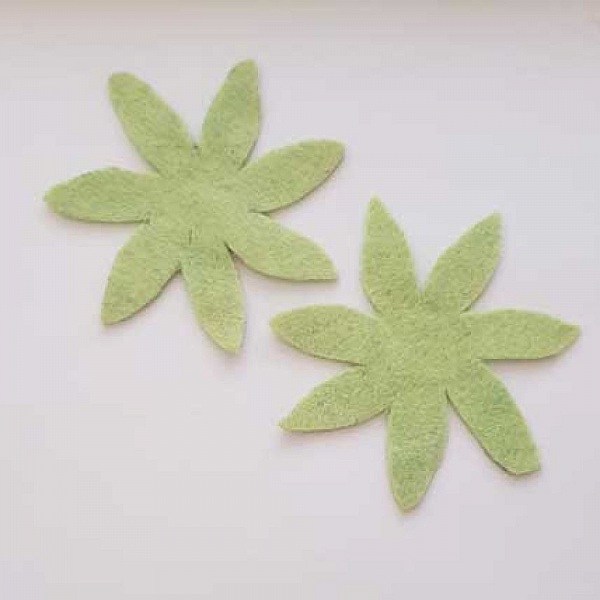 Jolie petite fleur en Feutrine 80 mm N&deg;11-01 x 2 pi&egrave;ces