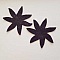 Jolie petite fleur en Feutrine 80 mm N&deg;17-01 x 2 pi&egrave;ces