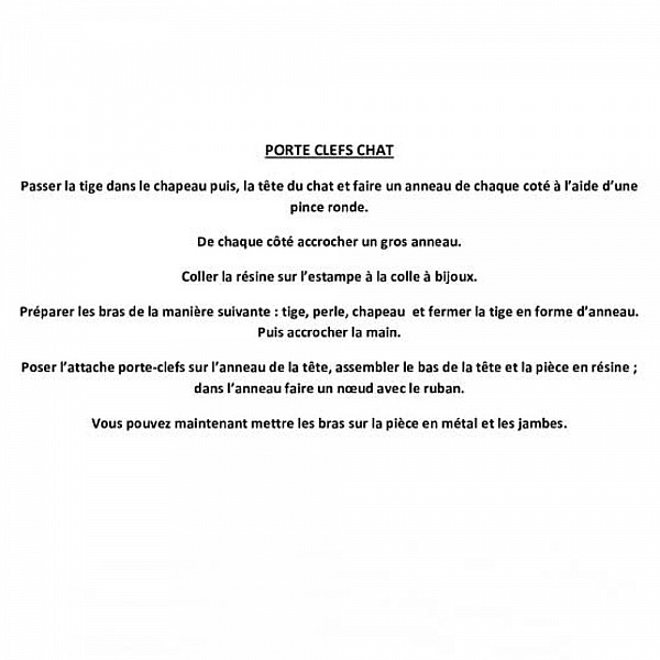 Kit Poup&eacute;e Porte Cl&eacute; Max le Chat N&deg;01