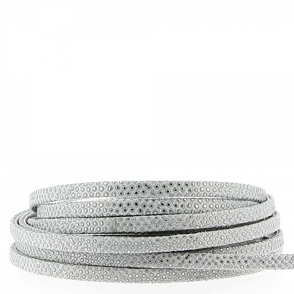 Lani&egrave;re l&eacute;zard Gris/Argent 05 mm par 20 cm