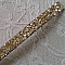 Lani&egrave;re paillettes Dor&eacute; de 10 mm doubl&eacute;e cuir par 20 cm