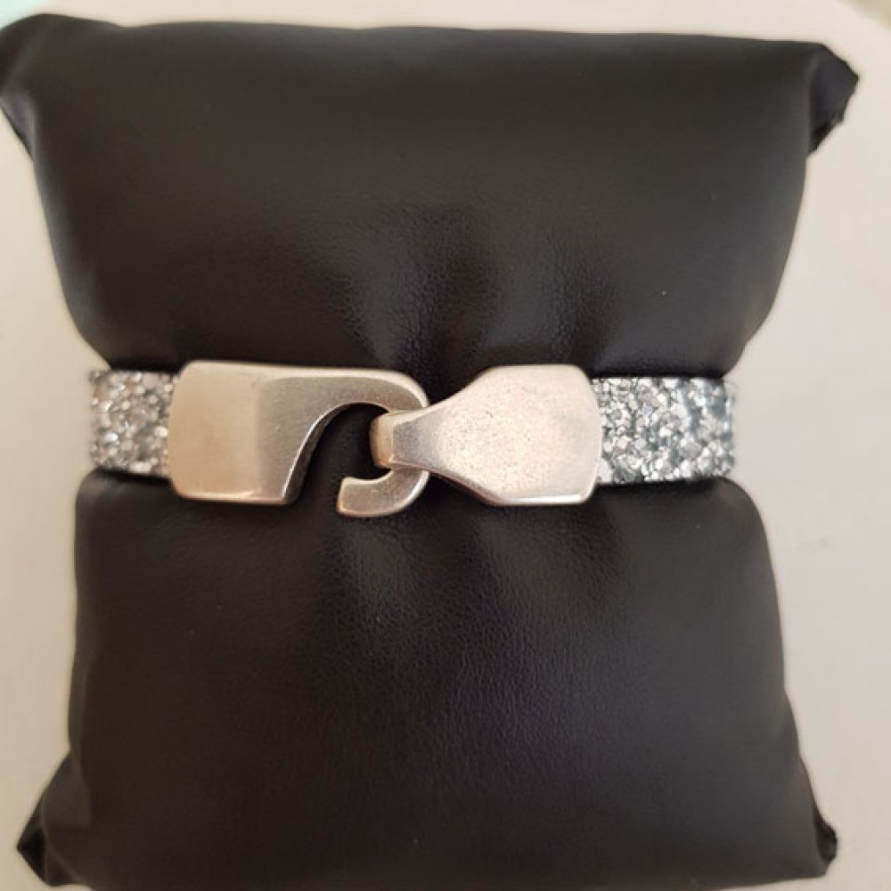 Lani&egrave;re paillettes Dor&eacute; de 10 mm doubl&eacute;e cuir par 20 cm