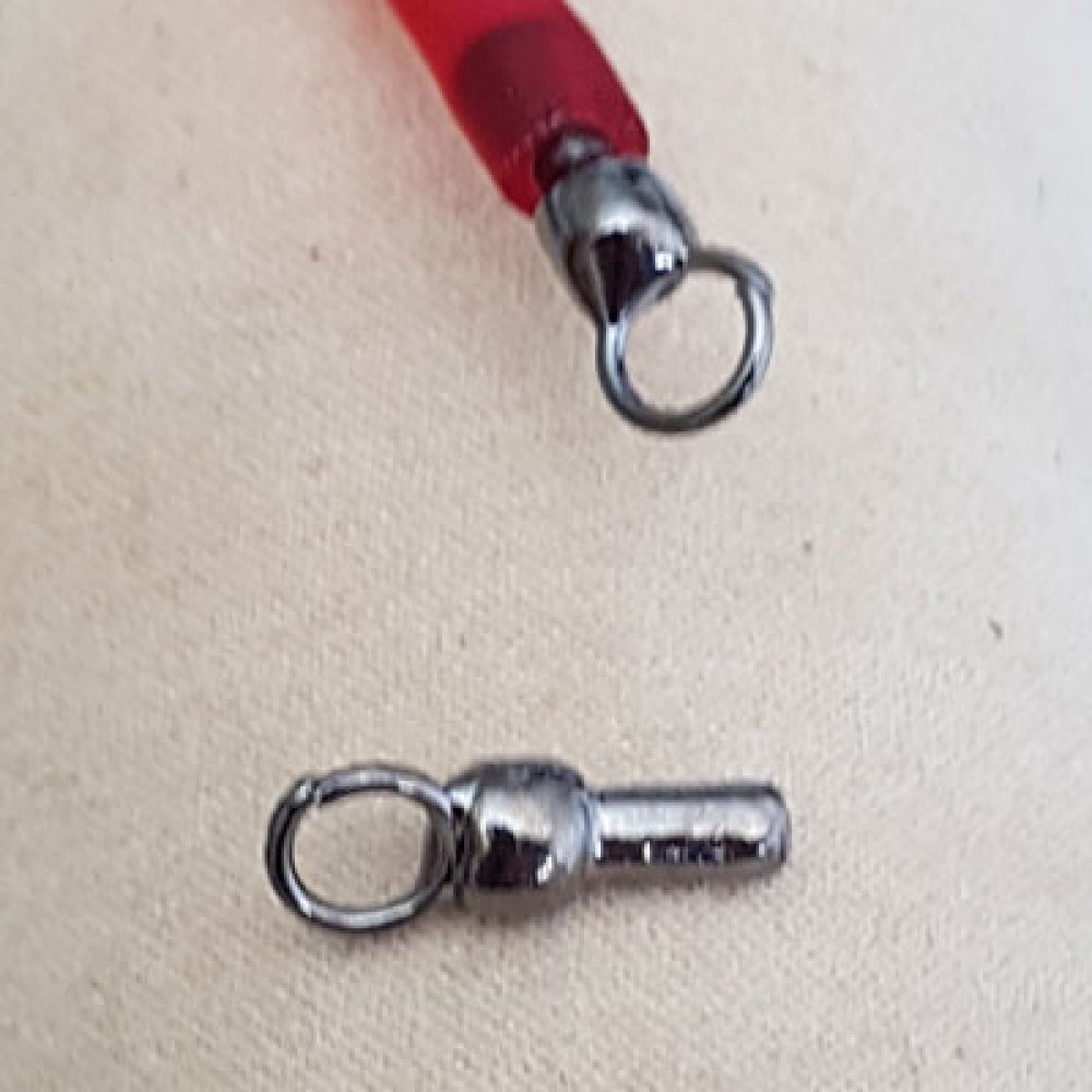 Lot 10 Fermoirs Gun M&eacute;tal pour cordon Pvc Creux 5 mm