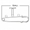 Lot 20 Supports Broches &Eacute;pingle &agrave; Nourrice Argent&eacute; 3 anneaux 50x15 mm N&deg;002 