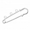 Lot 20 Supports Broches &Eacute;pingle &agrave; Nourrice Argent&eacute; 3 anneaux 50x15 mm N&deg;002 