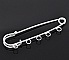 Lot 20 Supports Broches &Eacute;pingle &agrave; Nourrice Argent&eacute; 5 anneaux 70x20mm N&deg;004