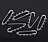Lot 20 Supports Broches &Eacute;pingle &agrave; Nourrice Argent&eacute; 5 anneaux 70x20mm N&deg;004