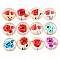 Lot 20 cabochons rond en verre 25 mm Fleur Pavot