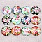 Lot 20 cabochons rond en verre 25 mm Fleur Floral