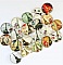 Lot 20 cabochons rond en verre 25mm Tour Eiffel 02 mixte Glass cabochon 