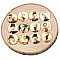 Lot 20 cabochons rond en verre 25mm Squelette Vieil Homme mixte Glass cabochon 