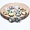 Lot 20 cabochons rond en verre 25mm Tour Eiffel 03 mixte Glass cabochon 