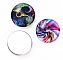 Lot de cabochons en verre ronds multicolores de 25 mm.