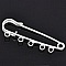 Lot 30 Supports Broches &Eacute;pingle &agrave; Nourrice Argent&eacute; 5 anneaux 50x15 mm N&deg;001