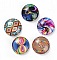 Lot 40 cabochons verre rond 25 mm 95108
