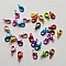 Lot Fermoir Mousqueton 10 x 06 mm Multi-couleur x 31 pi&egrave;ces