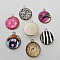 Lot Pendentif Cabochon 20 mm en Verre Fantaisie N&deg;09-02 X 6 Pi&egrave;ces