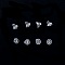 Lot de 1000 embouts N&deg;06 (soit 500 paires) pour boucle d'oreille.
