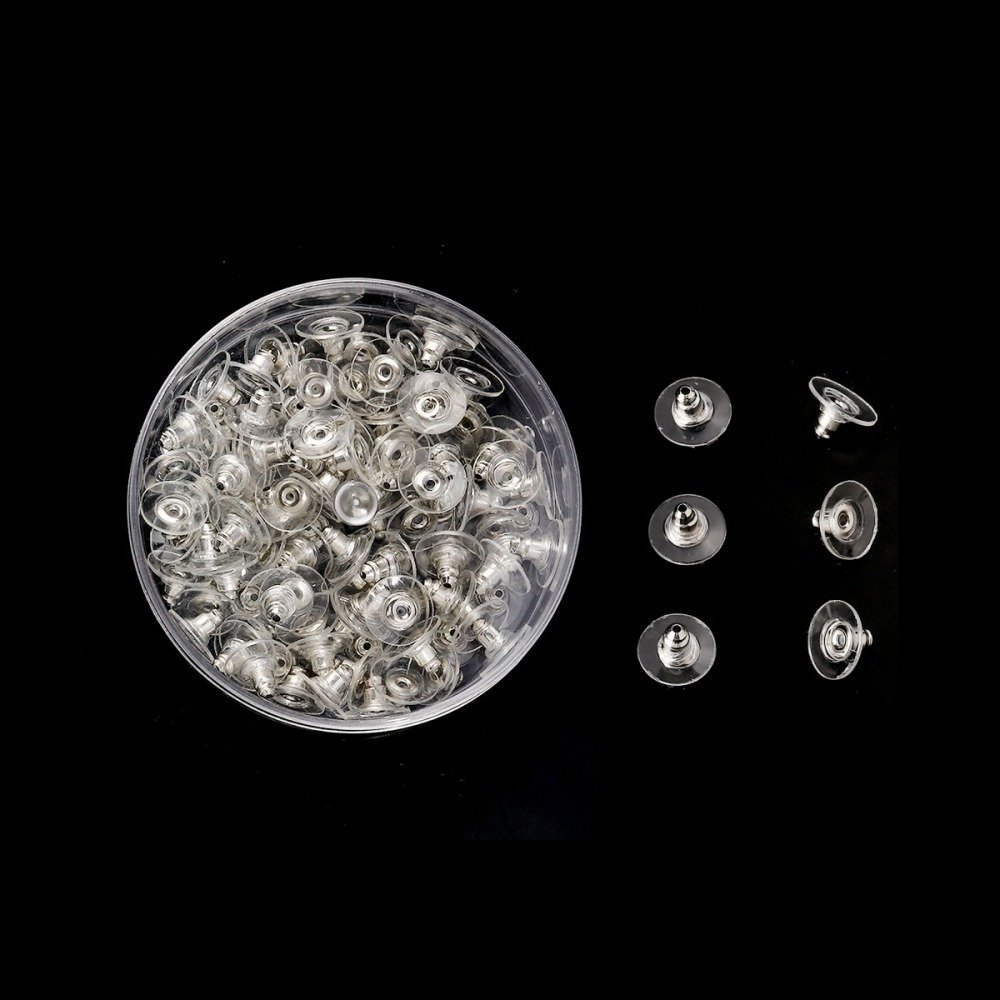 Lot de 100 embouts N&deg;05 (soit 50 paires) poussoir pour boucle d'oreille.
