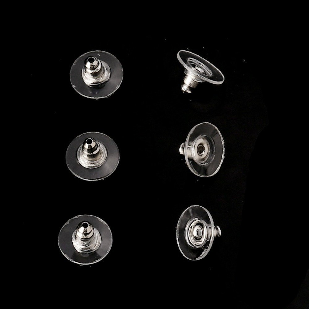 Lot de 100 embouts N&deg;05 (soit 50 paires) poussoir pour boucle d'oreille.