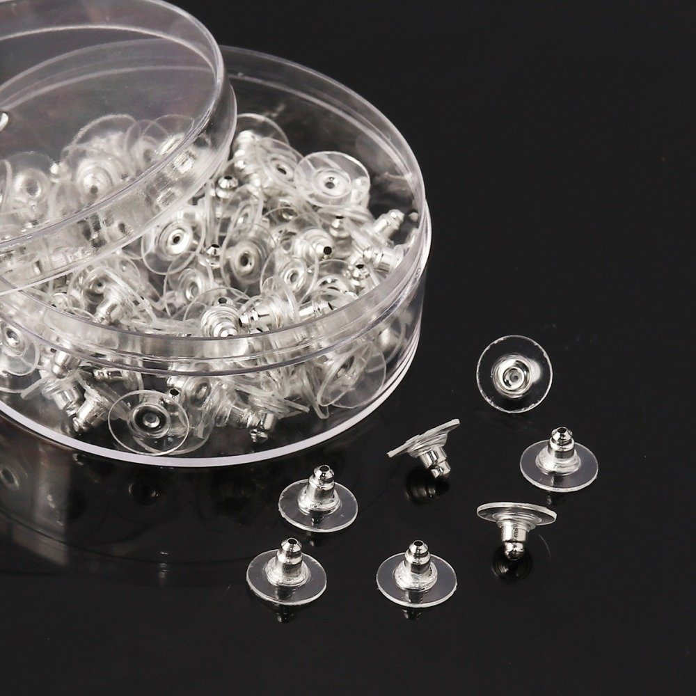 Lot de 100 embouts N&deg;05 (soit 50 paires) poussoir pour boucle d'oreille.