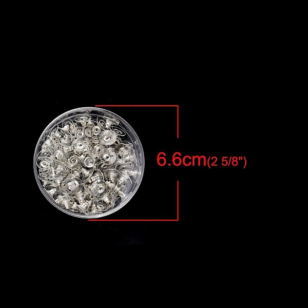 Lot de 100 embouts N&deg;05 (soit 50 paires) poussoir pour boucle d'oreille.