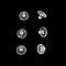 Lot de 100 embouts N&deg;07 (soit 50 paires) pour boucle d'oreille.