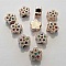 Lot de 10 Perles fleurs N&deg;07