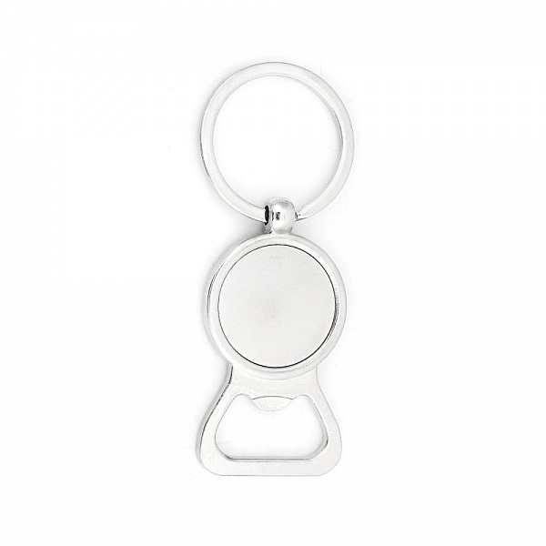 Lot de 10 Porte cl&eacute;s d&eacute;capsuleurs 25 mm argent N&deg;01