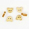 Lot de 10 boutons bois ours N&deg;03