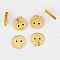 Lot de 10 boutons bois Pomme N&deg;01