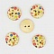 Lot de 10 boutons bois Rond 15 mm N&deg;04