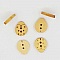 Lot de 10 boutons bois coccinelles N&deg;01