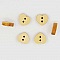 Lot de 10 boutons bois c&oelig;urs N&deg;01