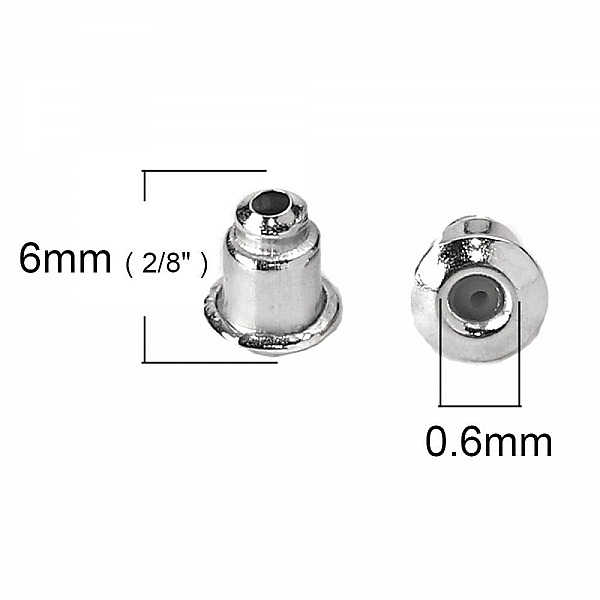Lot de 200 embouts N&deg;03 (soit 100 paires) poussoir pour boucle d'oreille.