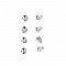 Lot de 200 embouts N&deg;03 (soit 100 paires) poussoir pour boucle d'oreille.