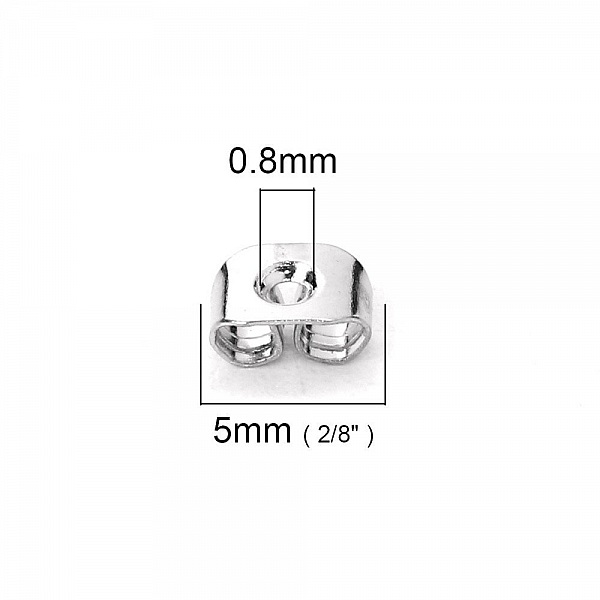 Lot de 200 embouts N&deg;04 (soit 100 paires) poussoir pour boucle d'oreille.