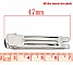 Lot de 30 pinces barrettes crocodiles - couleur argent 47 mm x 12 mm.