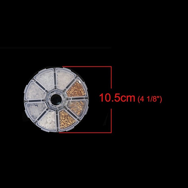 Lot de 400 embouts N&deg;02 mixte (soit 200 paires) poussoir pour boucle d'oreille.