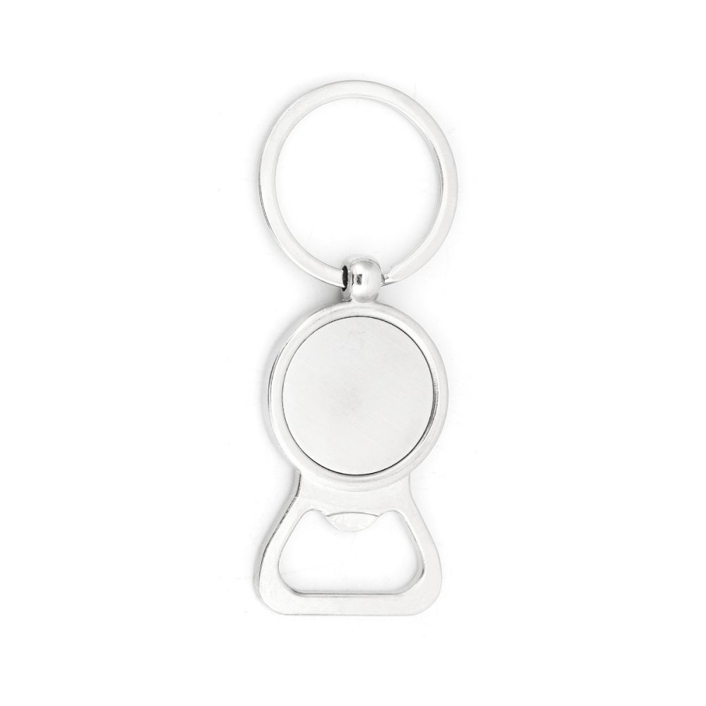 Lot de 5 Porte cl&eacute;s d&eacute;capsuleurs 25 mm argent N&deg;01