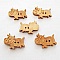 Lot de 5 boutons bois vaches N&deg;01